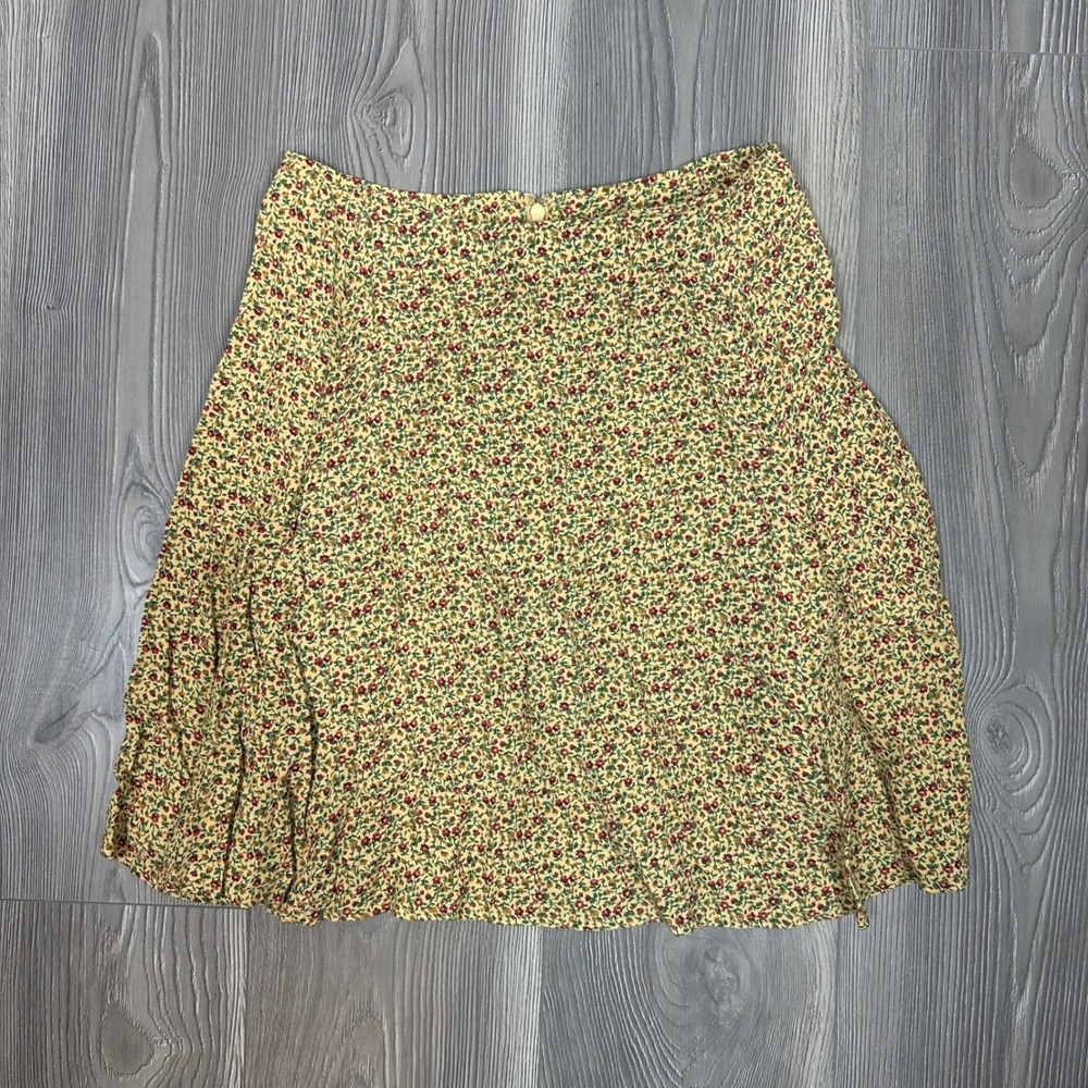 Vintage Telluride Clothing Co.‎ Yellow Floral Mini Skirt - SIZE 6 Garden Party